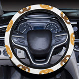 Pretzels Pattern Print Design 02 Car Steering Wheel Cover