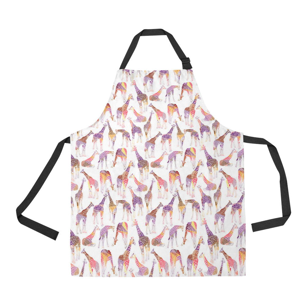 Giraffe Pattern Print Design 02 All Over Print Adjustable Apron