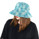Blue starfish coral reef pattern Unisex Bucket Hat