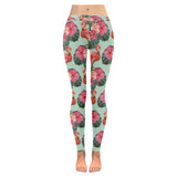 Beautiful flamingo tropical palm leaves hibiscus p Women's Legging Fulfilled In US