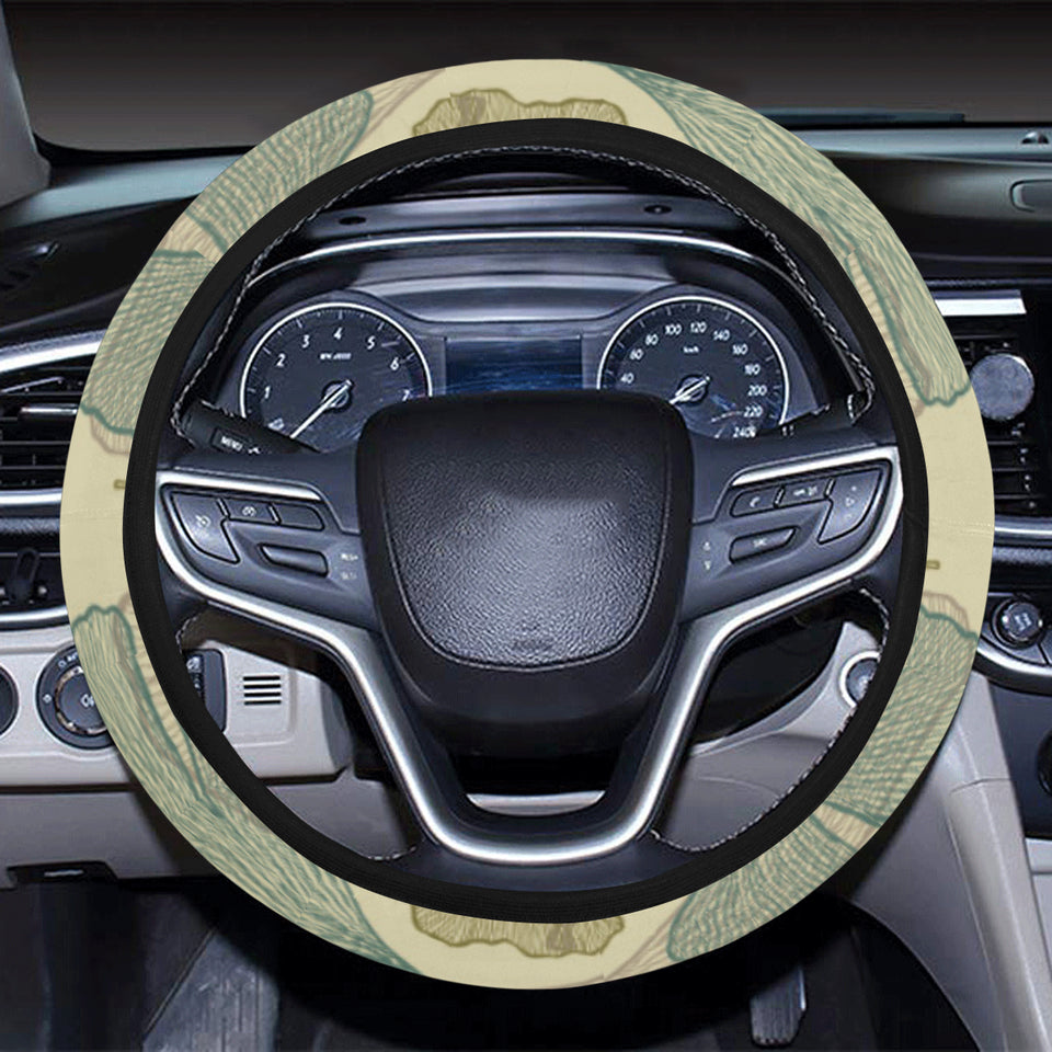 Ginkgo leaves design pattern Car Steering Wheel Cover