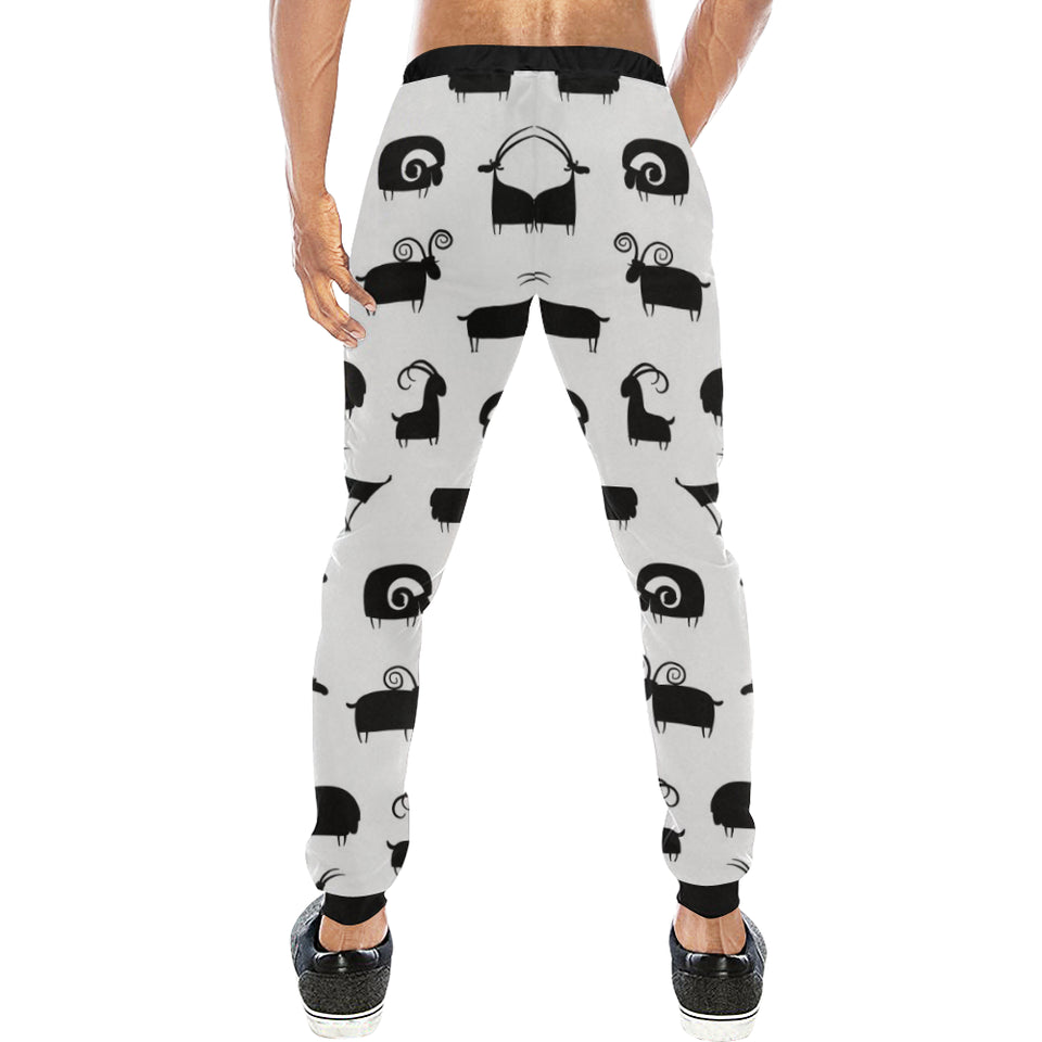 Goat ram pattern Unisex Casual Sweatpants
