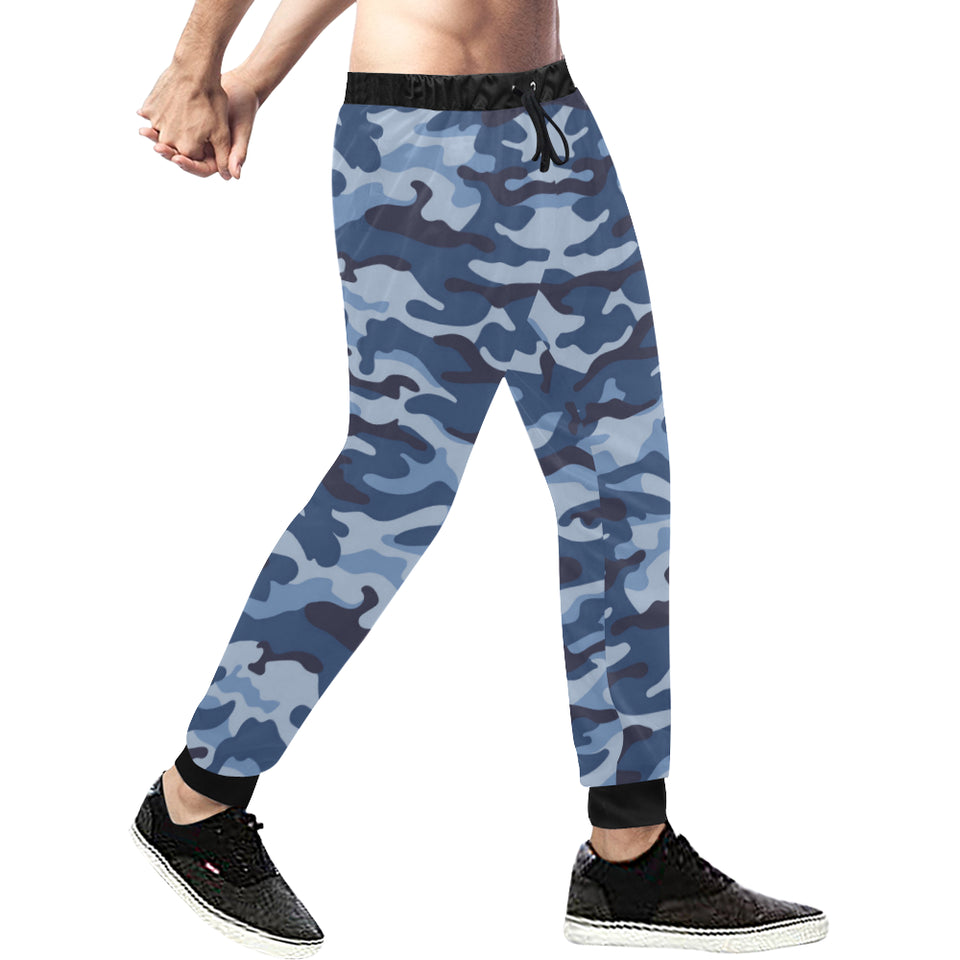 Blue camouflage pattern Unisex Casual Sweatpants