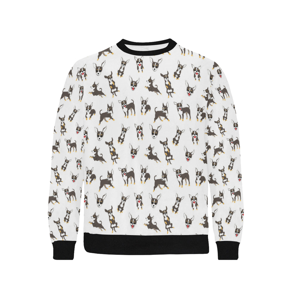 Chihuahua dog pattern Men's Crew Neck Sweatshirt