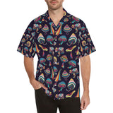 Colorful mushroom pattern Men's All Over Print Hawaiian Shirt