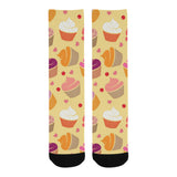 cake cupcake heart cherry pattern Crew Socks