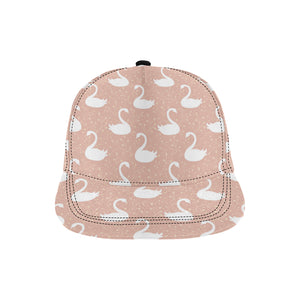 Swan flower light pink background All Over Print Snapback Cap