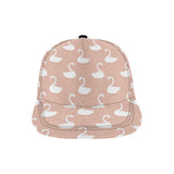 Swan flower light pink background All Over Print Snapback Cap