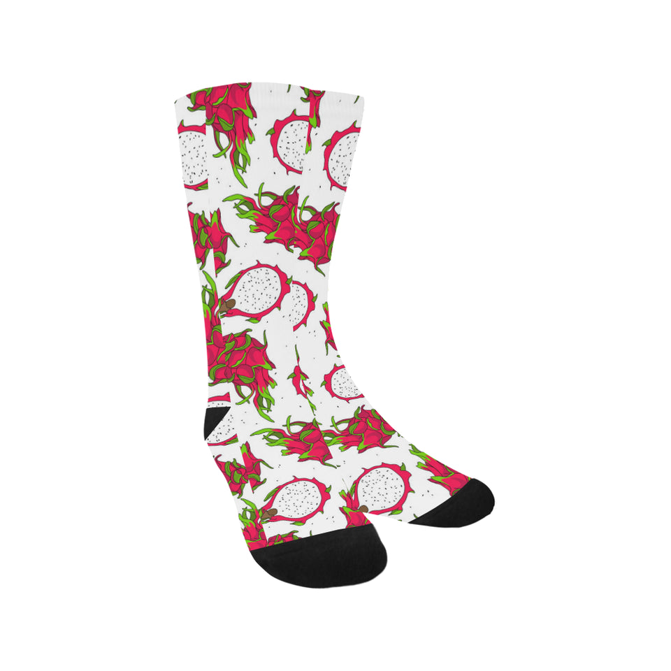 dragon fruits white background Crew Socks