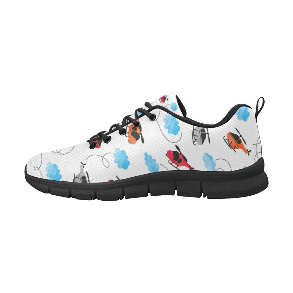 Watercolor helicopter cloud pattern Men's Sneaker Shoes