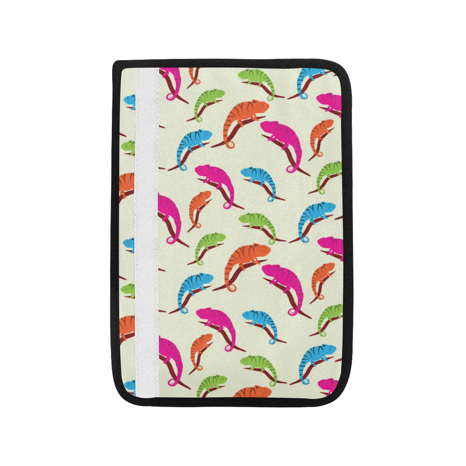 Colorful Chameleon lizard pattern Car Seat Belt Cover