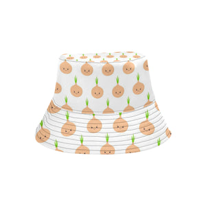 cute onions smiling faces Unisex Bucket Hat