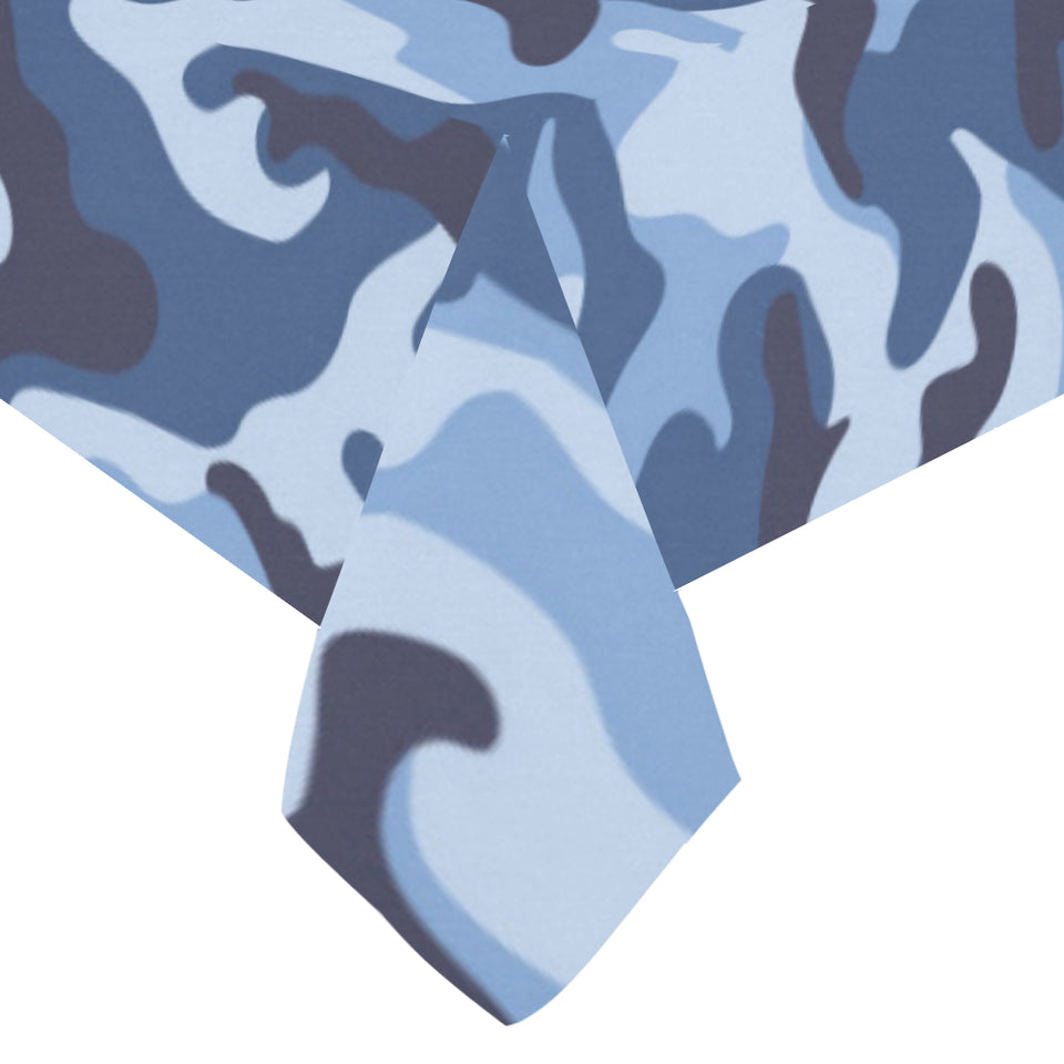 Blue camouflage pattern Tablecloth