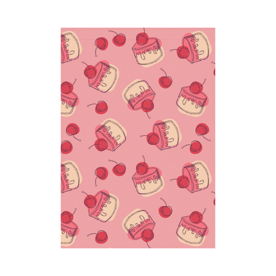 Cake cherry pattern House Flag Garden Flag