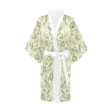 Hand drawn sea turtle fish pattern Women's Short Kimono Robe