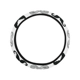 Mustache Beard Pattern Print Design 04 Car Steering Wheel Cover