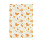 Cute brown pomeranian paw leave bone pattern House Flag Garden Flag