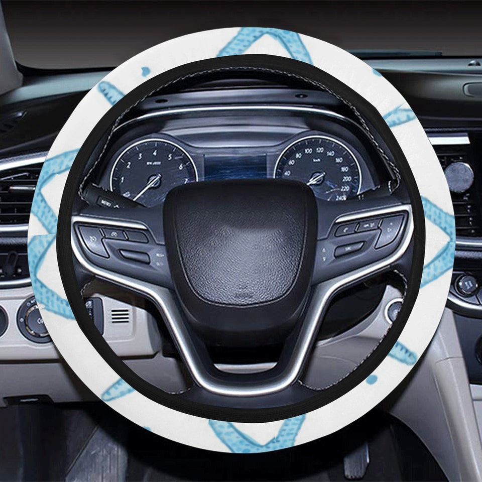 Watercolor starfish pattern Car Steering Wheel Cover
