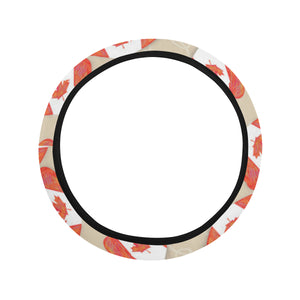 Canada Pattern Print Design 01 Car Steering Wheel Cover