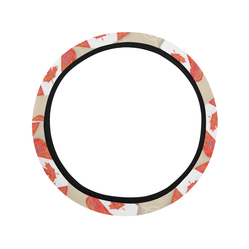 Canada Pattern Print Design 01 Car Steering Wheel Cover