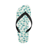 Green ginkgo leaves pattern Unisex Flip Flops