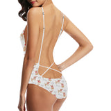 Chihuahua bone paw pattern Women's One-Piece Swimsuit