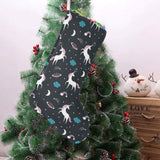unicorn rainbows moon clound star pattern Christmas Stocking