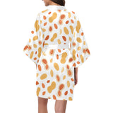 peanuts pattern Women's Short Kimono Robe