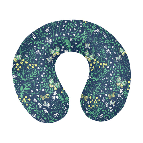 butterfly leaves pattern U-Shaped Travel Neck Pillow