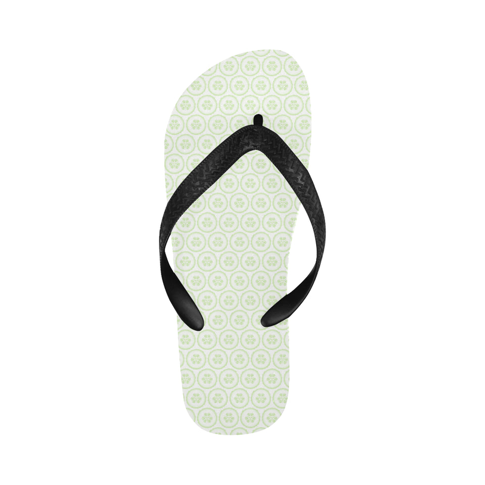 Cucumber pattern background Unisex Flip Flops