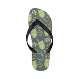 Cute owls leaves pattern Unisex Flip Flops
