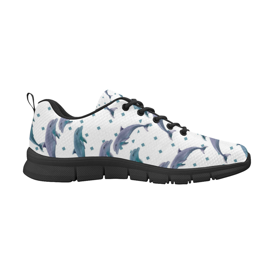 Dolphins pattern dotted background Men's Sneaker Shoes