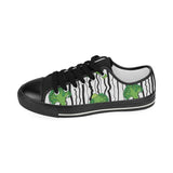 Cool Broccoli pattern Kids' Boys' Girls' Low Top Canvas Shoes Black