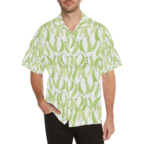 Green Peas Pattern Print Design 03 Men's All Over Print Hawaiian Shirt (Model T58)