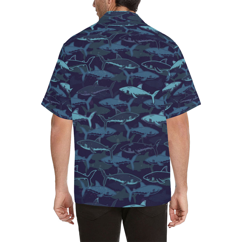 Shark pattern Men's All Over Print Hawaiian Shirt