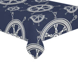nautical steering wheel design pattern Tablecloth