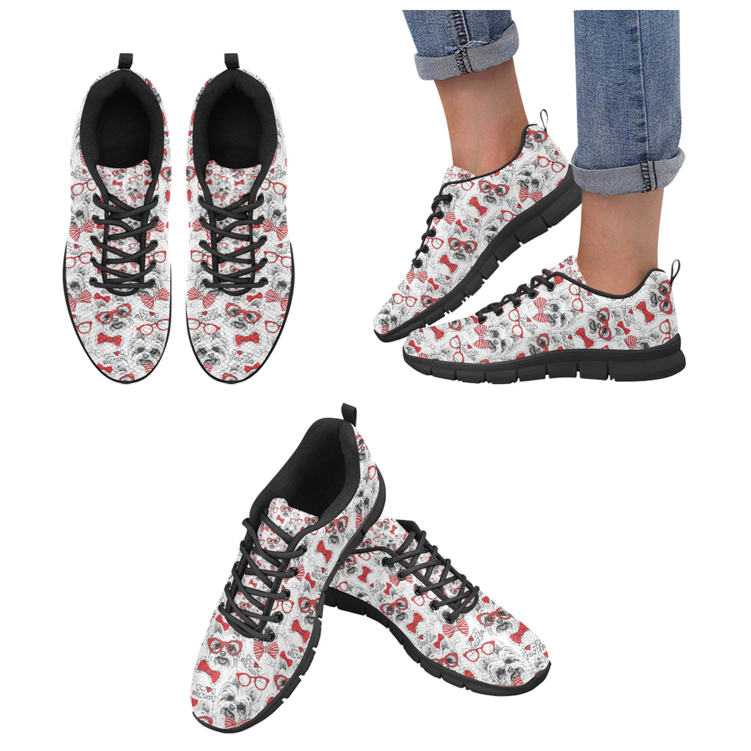 Yorkshire Terrier Pattern Print Design 04 Women's Sneaker Shoes