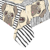 Happy pug pattern Tablecloth
