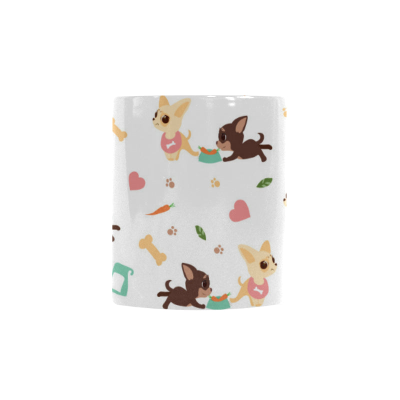 Cute Chihuahua puppie pattern Morphing Mug Heat Changing Mug