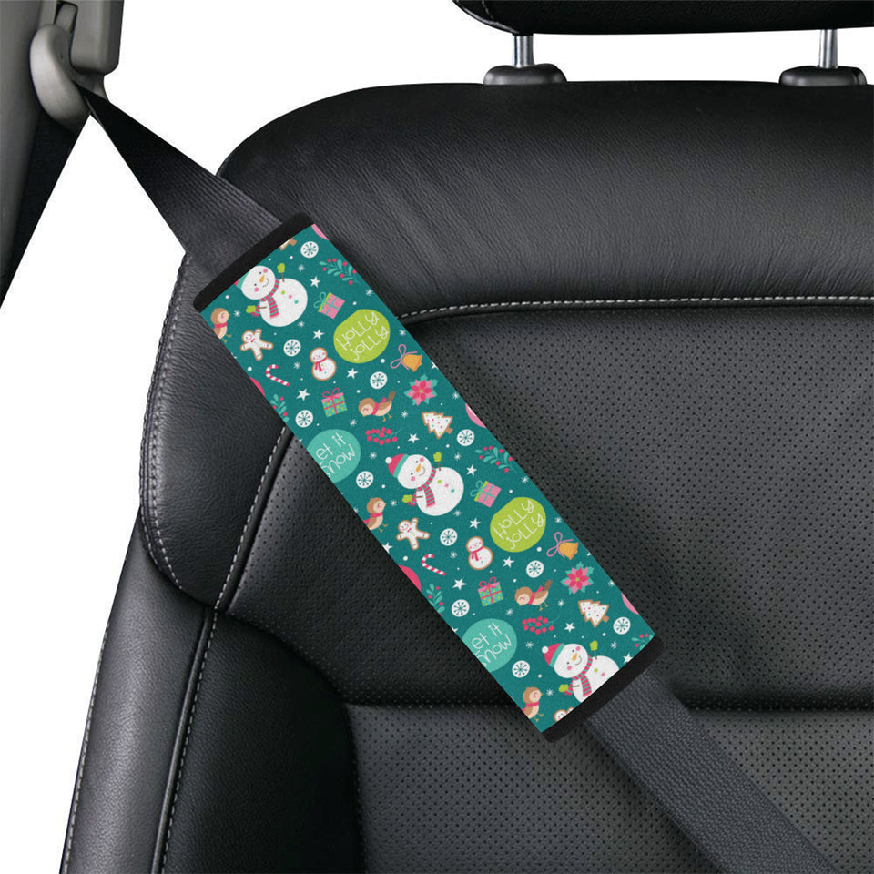 Snowman bird decorative elements christmas pattern Car Seat Belt Cover