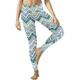 zigzag chevron paint design pattern Women's Legging Fulfilled In US