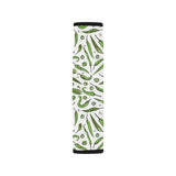 Hand drawn sketch style green Chili peppers patter Car Seat Belt Cover