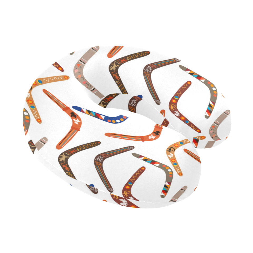 Boomerang Australian aboriginal ornament pattern U-Shaped Travel Neck Pillow