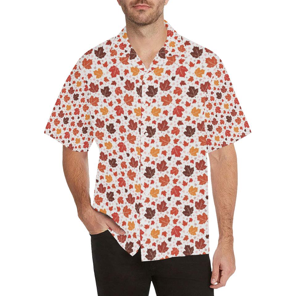 Colorful Maple Leaf pattern Men's All Over Print Hawaiian Shirt