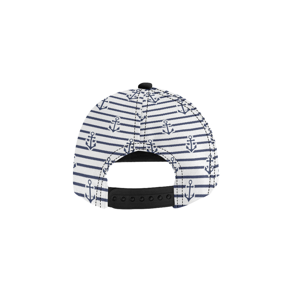 Anchor rope nautical  pattern All Over Print Snapback Cap