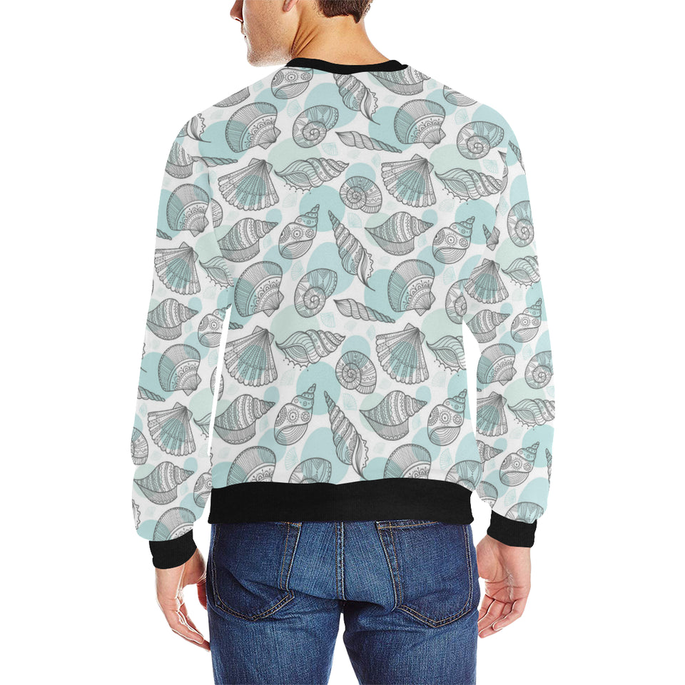 Shell polynesian tribal Men's Crew Neck Sweatshirt