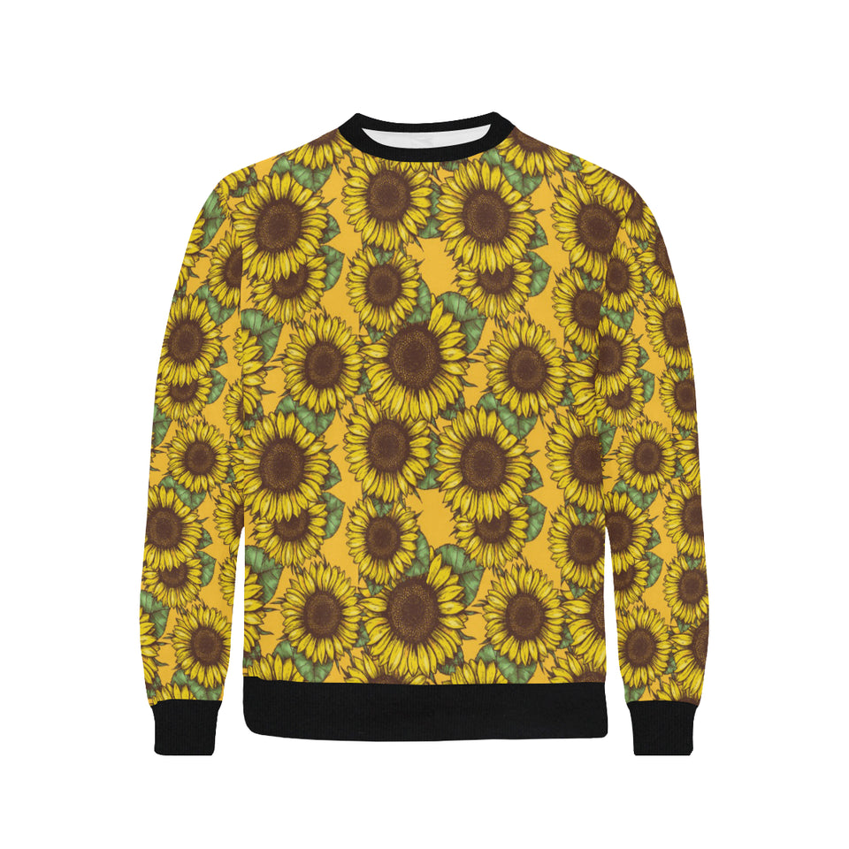 Sunflower pattern Men's Crew Neck Sweatshirt