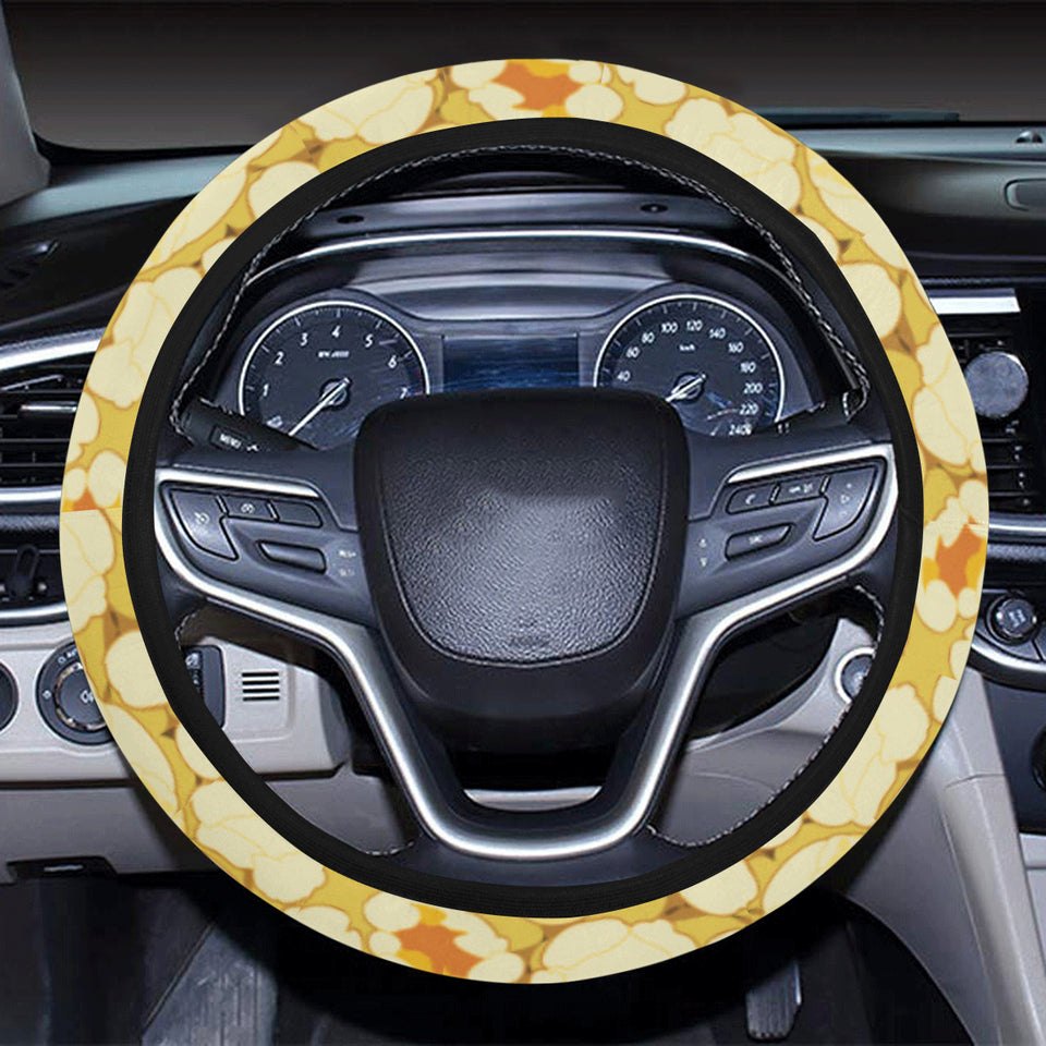 Popcorn Pattern Print Design 04 Car Steering Wheel Cover