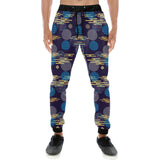 Blue japanese pattern cloud wave flower Unisex Casual Sweatpants