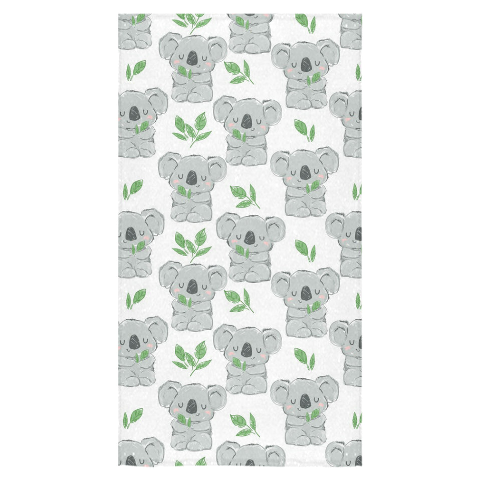 Hand drawn Koala leaves pattern Bath Towel